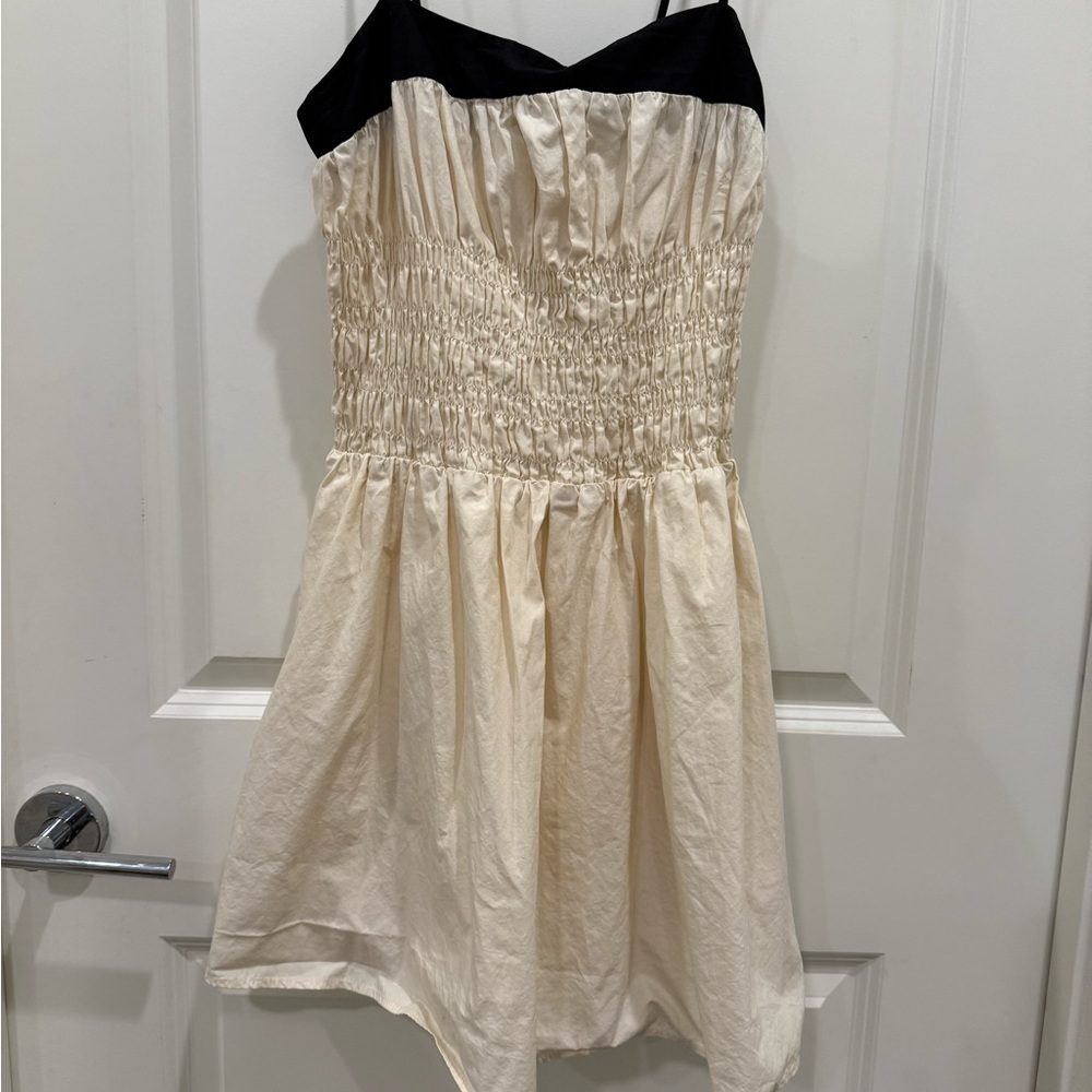 Moon River Black and Cream Dress